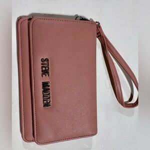 Steve Madden Pink Logo Wallet  7” X 5”